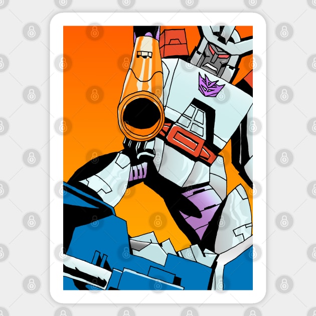 Galvatron Vs. Magnus Sticker by ThePrimeinator